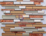 Warm Color Strip Ceramic Mix Glass Mosaic (CCFS649)