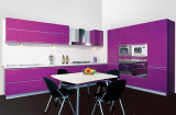 Europe Style Pink Lacquer Finish Door Kitchen Cabinet