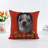 Decorative Faux Linen Transfer Print Cushion Fashion Pillow (LPL-634)