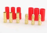 Three Way 3.5mm Gold Plated Connector with Red Plastic Housing