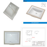 Cupc Approved Rectangular Ceramic Bathroom Washing Sinks (SN040)
