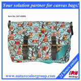 One Shoulder Satchel Bag in Owl Pattern with PVC Coating Fabric (SAT-009)