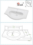 75cm Ceramic Bathroom Furniture Wash Basin Sinks with Cupc (SN6082-75)