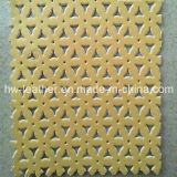 Punching Hole PU Leather for Upholstery (HW-1753)