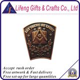 Custom Antique Brass Masonic Lapel Pin