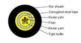 6 Core Indoor Loose Tube Armored Fiber Optical Cable