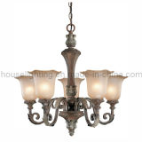 Chandelier / Archaized Chandeliers with Glass Shade (CH-850-5028X5)