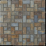 Rusty Slate Wall Panel Veneer Mosaic Culture Stones (HX-011)