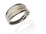 Sterling Silver Jewellery White Zircon Ring (SZR011)