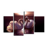 Two Swans in The Lake Wholesale Canvas Prints with or Without Frame Home Decoration