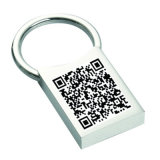 Pull Ring Metal Key Chain with Qr Code