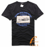 Men's Round Neck Short Sleeve T-Shirt Heat Tranfer Printing T-Shirt
