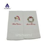 100%Cotton Embroidery Christmas Pattern Waffle Kitchen Towel 50X70cm