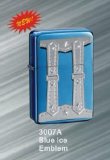 3007A Blue Ice Laser Emblem Steel Star Metal Oil Lighter