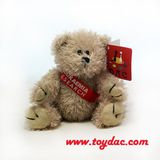 Stuffed Holiday Teddy Bear Key Chain Toy