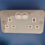 UK Style Double Wall Switch and Sockets (W-072)