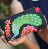 Fashion Handbag Peacock Embroidery Wallet (QB0201)