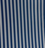 Blue-White Stripe Pattern PU Leather