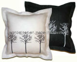 Linen Cushion Pillows with Tree Printing (CS-006)