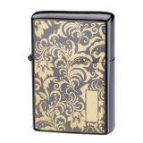Brass Black Ice Double-Plated Smoking Oil Lighter Xf8012c