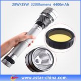 4400mAh Battery 4500lm Lumens Rechargeable LED Flashlight (ZSHT0005)