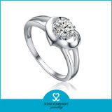 Newest Prong Setting Silver Ring Jewellery with CZ (R-0114)