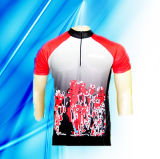 100% Polyester Man's Short Sleeve Cycling Jersey