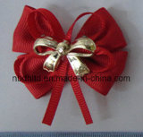 Gross Grain Ribbon Bow with Butterfly Jingle Bells for Christmas