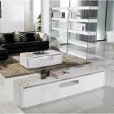 Modern Furniture Glass TV Stand with MDF Cabinet (WLF-TV004)