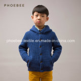100% Lambswool Boy's Winter Knitted Sweater Coat