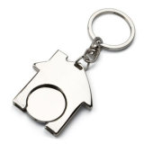 House Shaped Metal Coin Holder Key Chain
