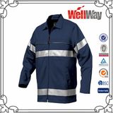 Navy Safety Reflective Tape Men Work Shirts