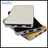 Best Quality Leather Shell Dual USB Power Bank with 10000mAh