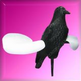 Motorized Flying Plastic Crow Decoy for Hunting (DK2362)