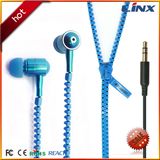 2014 New Design Hight Quality Metal Zipper Earphone