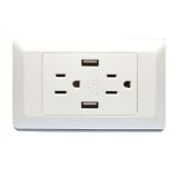 Best Selling American USB Wall Socket Us Power Socket Electric Outlets with 2 USB Ports
