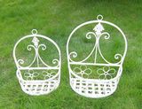 Antique White 2/S Wall Basket