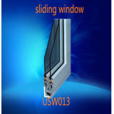 Double Trace PVC Sliding Window with Singe Glass