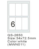 Self-Adhesive Label QS2650-6