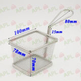 Stainless Steel Mini Fry Basket, Serving Basket, Mini Mesh Basket, Table Serving Basket