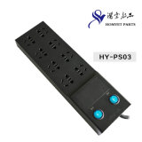 Top Quality 8 Ways Power Strip/Power Socket with 2 Switches (HY-PS03)