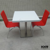 Kingkonree White Square Dining Table for Resturant Projects