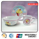 3PCS Children Tableware in Ceramic