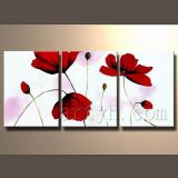 Flower Oil Painting on Canvas with Stretched Frame