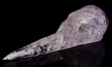 Natural Purple Quartz Stone Crystal Bird Skull Carving Sculpture Decor 1j28