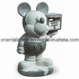 Natural Granite Stone Mickey Figure Carving Sculpture