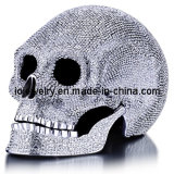 Stainless Steel Craft Big Skull with Crystal (W0023)