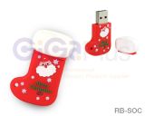 Christmas Rubber USB Flash Drive (RB-SOC)