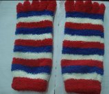 Striped Fuzzy Toe Socks