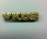 Antique Gold Name Badges, Safety Pin Badges